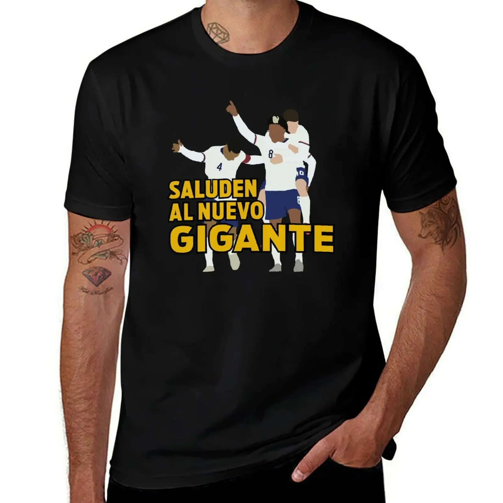 Saluden Al Nuevo Gigante T-Shirt Retro Style Print Casual Top T-Shirt