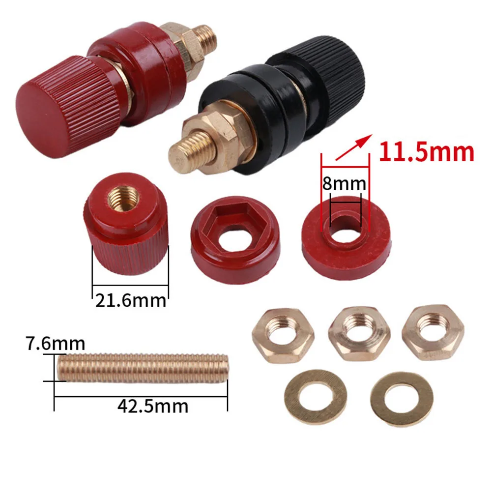 1pcs 200A Binding Post M8 Thread 555 Type Brass Binding Post High Current Binding Post For Welding Machine Accessories