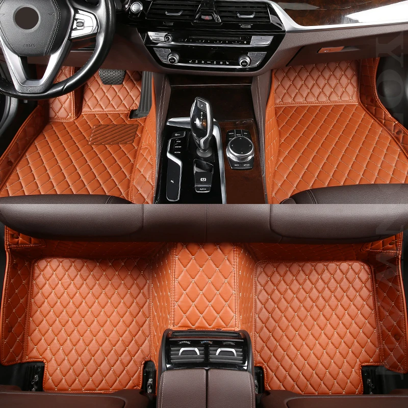 

YOTONWAN Custom Leather Car Foor Mat 100％ For Mitsubishi All Models Asx Outlander Lancer 10 Pajero Sport Auto Accessories