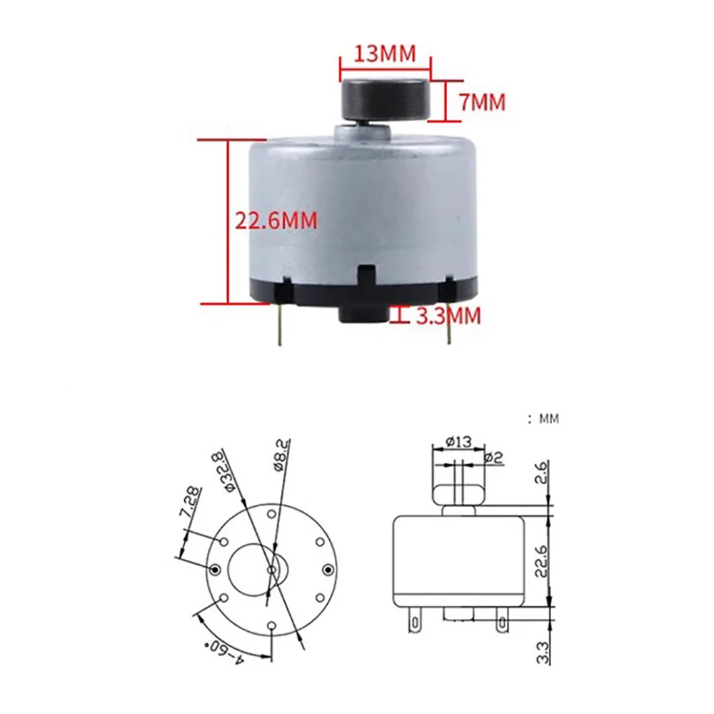 10PCS DC 24V Vibration Motor Mini High-Speed Eccentric Rotating Mass Vibration Motor 6000RPM Model RC-520