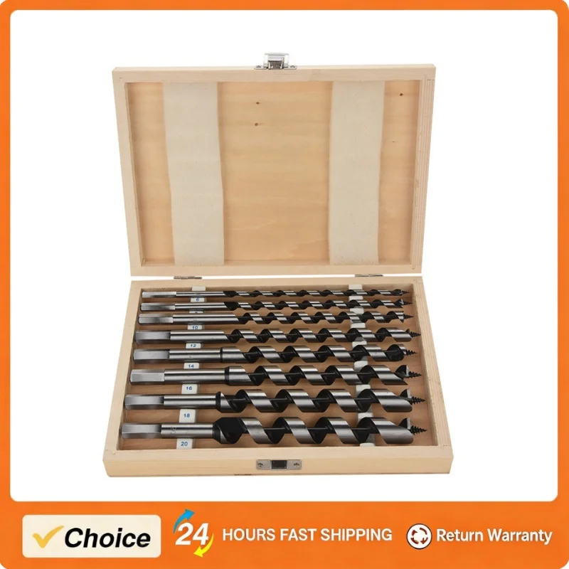 

Hex Auger Wood Drill Bit Wooden Case Machined Hex Shank Drill Hex Auger Wood Drill Carbon Steel Auger Bit Set Drill Bits Set