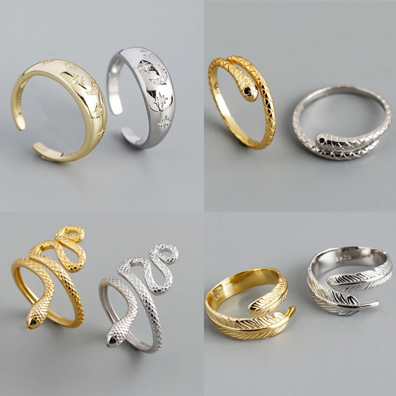 خاتم من الفضة الإسترليني على شكل قلب للنساء ، خاتم قابل للتعديل ، 925 فضة استرلينية ، تصميم هندسي ، أسلوب بسيط ، هدية احتفالية