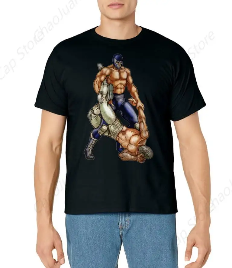 Lucha Libre Mexican Legend Wrestler Demon Blue El Santo T-Shirt