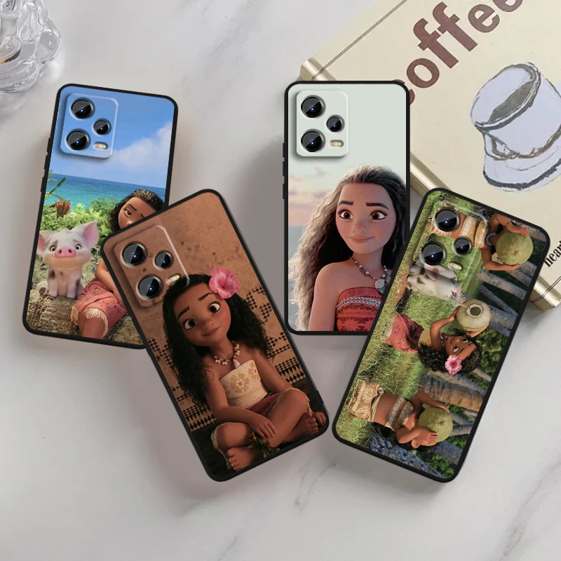 

Disney Moana Ocean Cute For Xiaomi Redmi Note 13 12R 12 12S Turbo 11 11T 11S 10 10S Pro Plus 5G Black Soft Phone Case