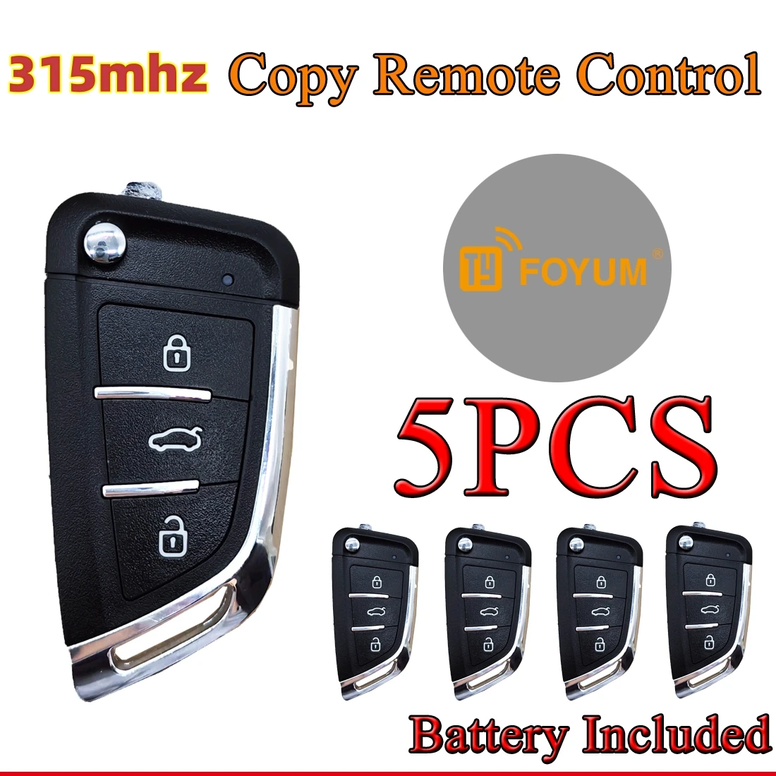 

5PC 315mhz Garage Gate Remote Control Fixed Code Clone Door Remote Control Duplicator Transmitter