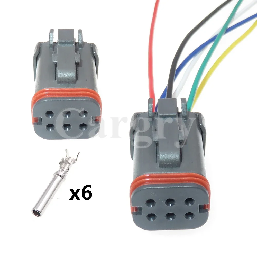 

1 Set 6P DT16-6SB-KP01 AC Assembly Automobile Wire Connector Car Waterproof Wiring Harness Socket with Terminal