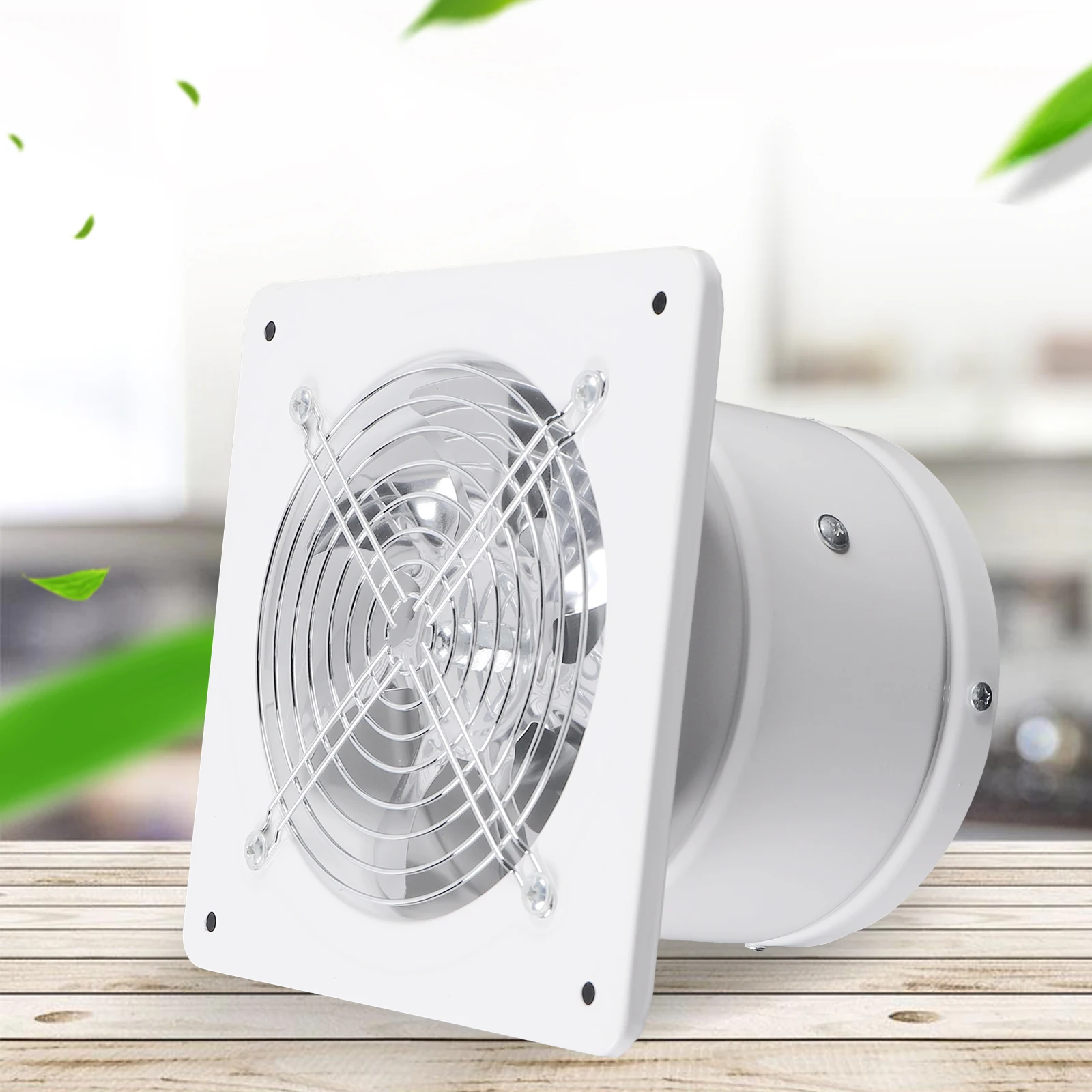 Bathroom Kitchen Wall Exhaust Fan Low Noise Window Ventilation 6 Inch Axial Flow Fan High Speed Energy Saving White