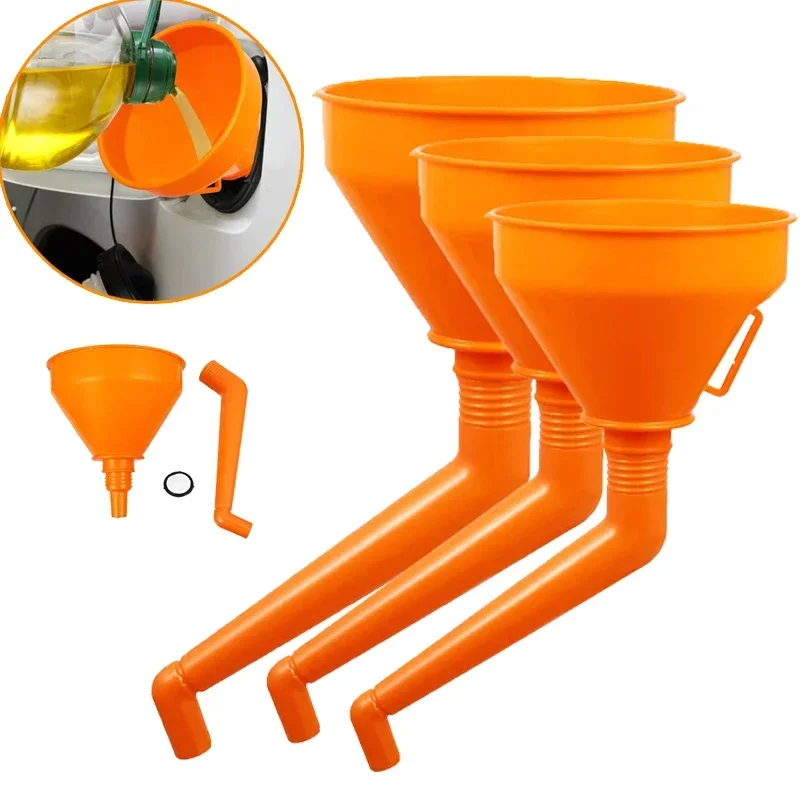 130/145/160mm Refueling Funnel with Filter Motorcycle Refuel Gasoline Engine Oil Funnel Moto Car Funnels Car Repair Filling Tool