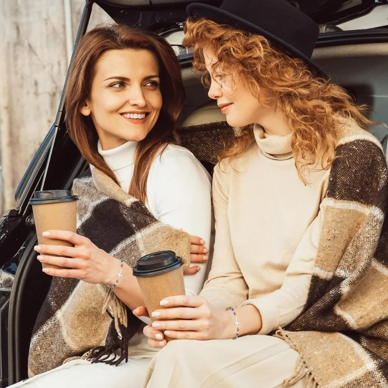 سوار متقاطع للنساء هدايا عيد الميلاد المسيحية تأكيد هدايا عيد الفصح المعمودية للأصدقاء ابنة أمي شقيقة في كريس