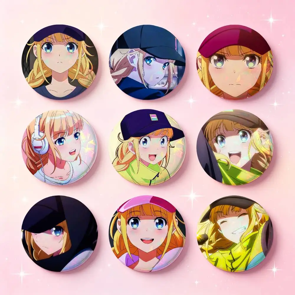 Eiko Tsukimi Anime Figure Badges 25 32 44 58 75 Mm Round Cosplay Pin Bag Decor Fans Collect Friends Gifts Brooch Souvenir