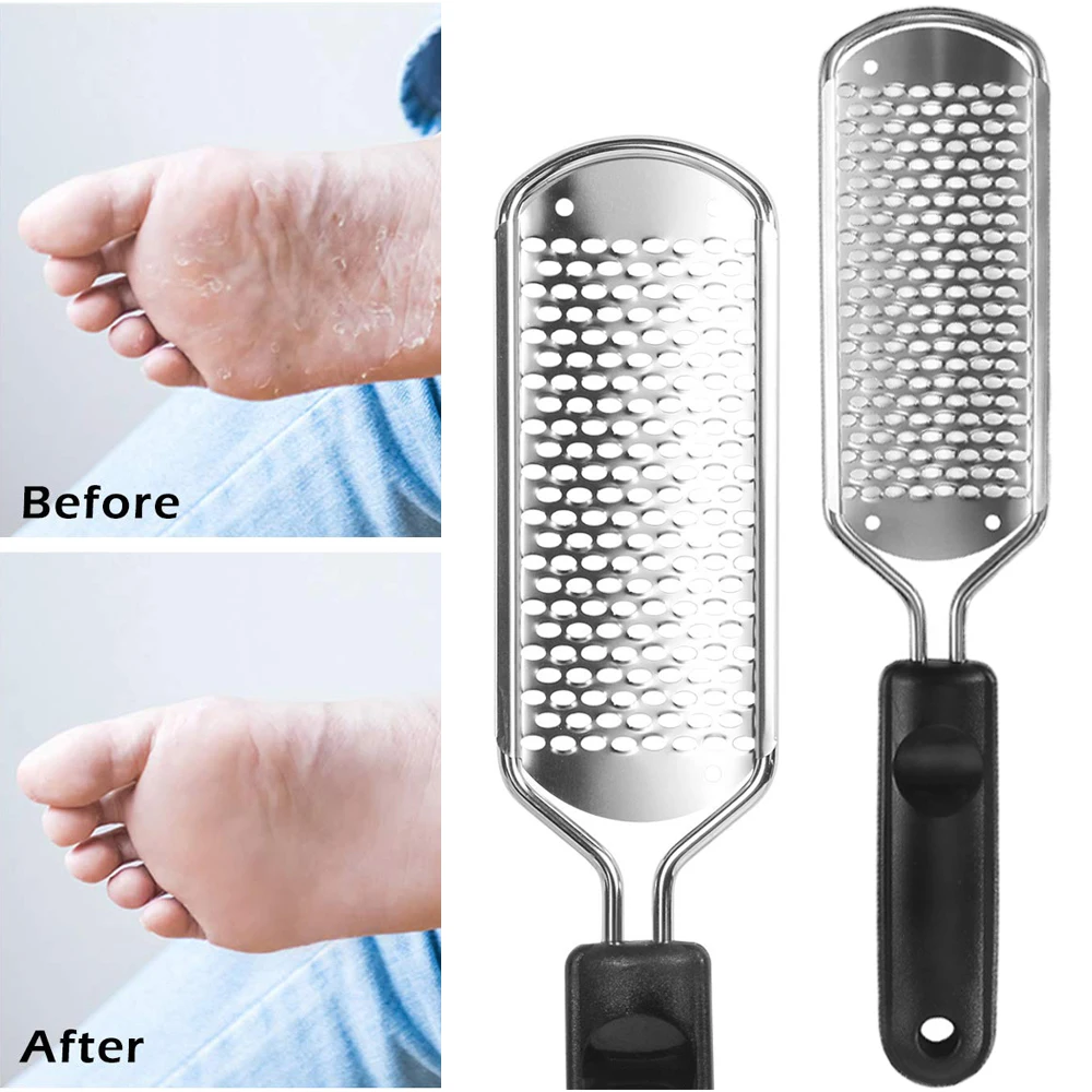 

1pc Pedicure Foot File Stainless Steel Colossal Foot Rasp Dead Skin Callus Remover Washable Reusable Professional Pedicure Tools