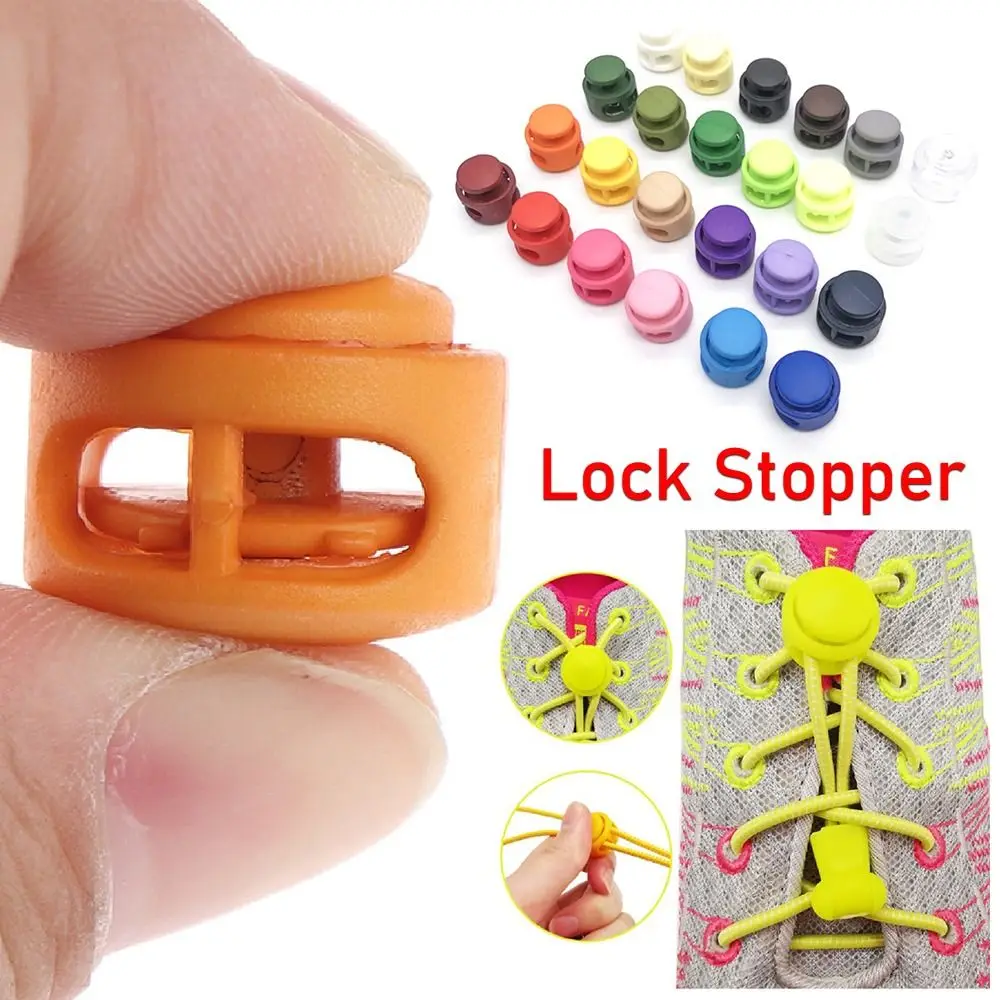 10Pcs Paracord Lanyard Spring Cord Lock Stopper DIY Shoelace Backpack Sportswear Shoelace Rope Clamp Plastic