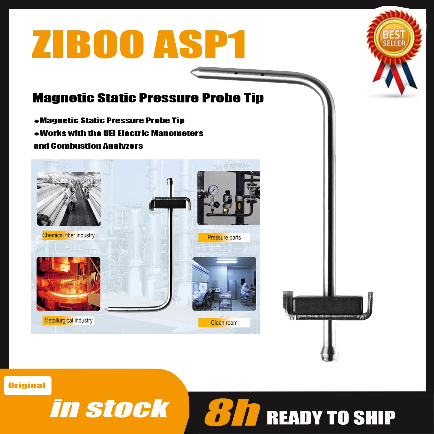 ZIBOO ASP1 (one-pack) ASP2 (two-pack) Static Pressure Probes Magnetic Pressure Probe Tip