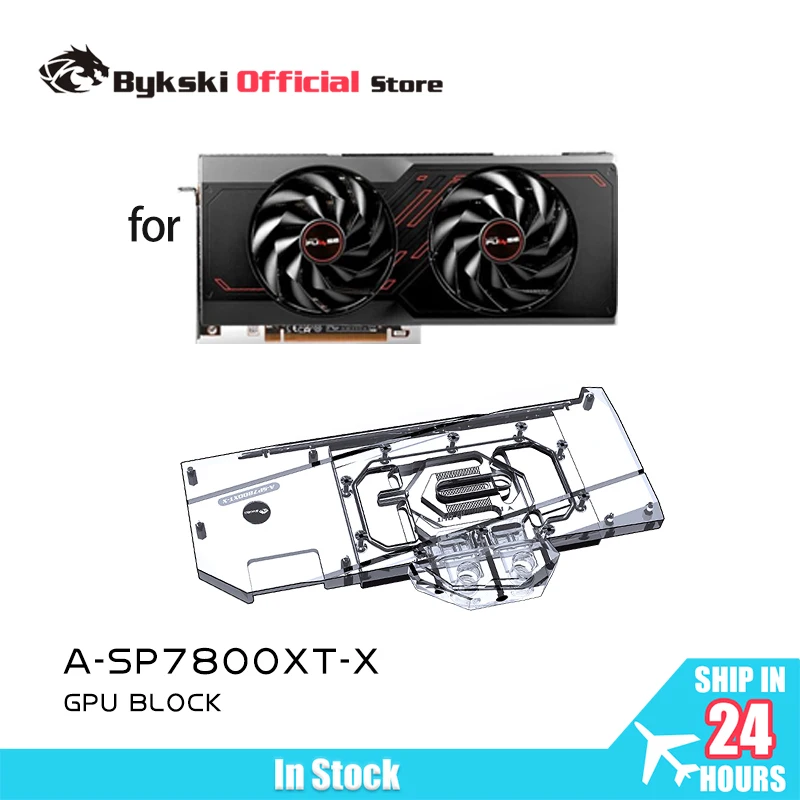 Bykski A-SP7800XT-X GPU Water Block for Sapphire Radeon RX 7800 XT