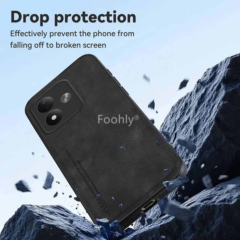Nubuck Leather Shockproof Magnetic Case for Xiaomi Redmi Note 17 Pro Max 5G Note 17 4G Protective Cover Back Shell Coque Funda view 3