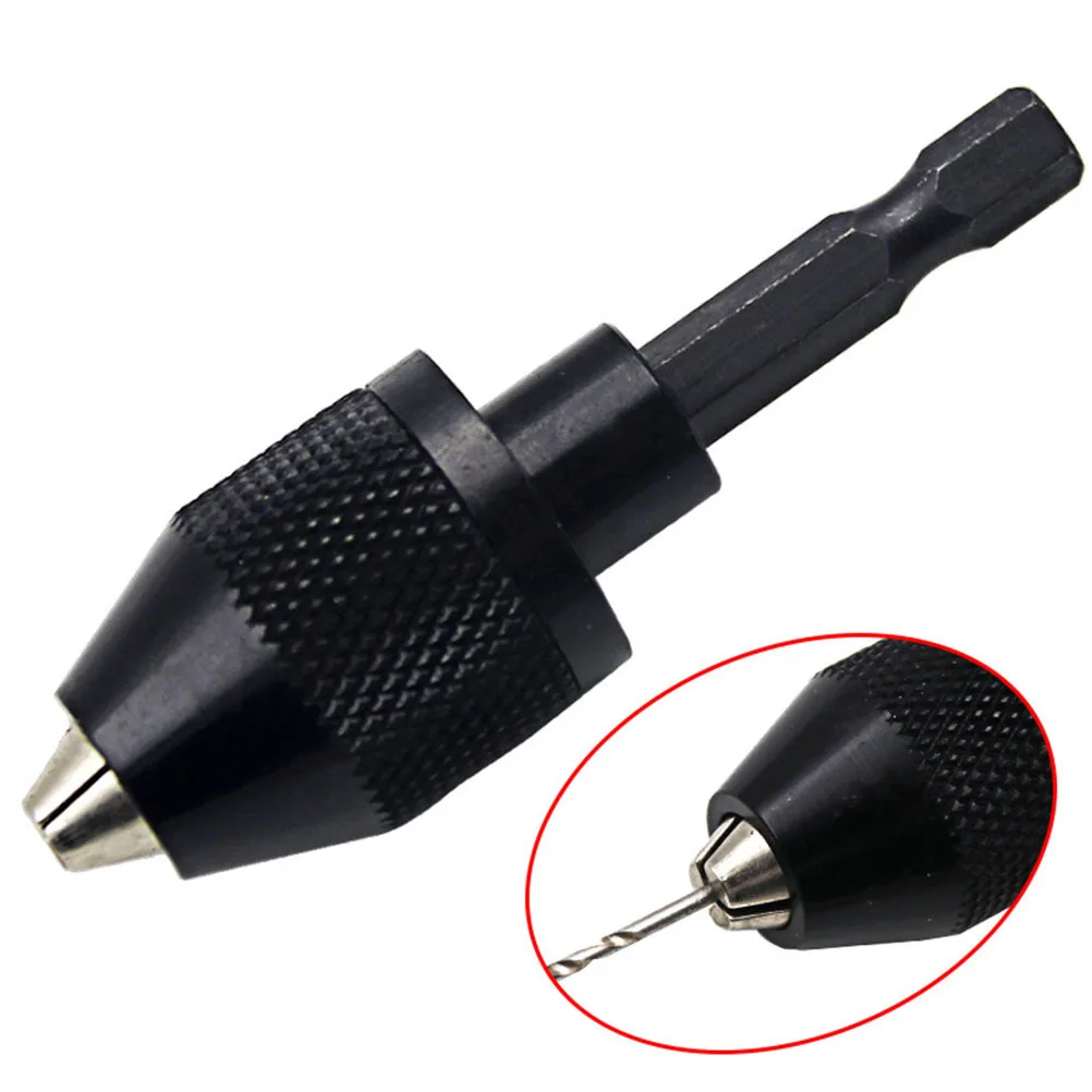 

1pc Keyless 0.3-6Mm With 6.35Mm Shank For Electric Impact Driver Conversion Sturdy Tool Accessory Keyless Drill Drill Chuck