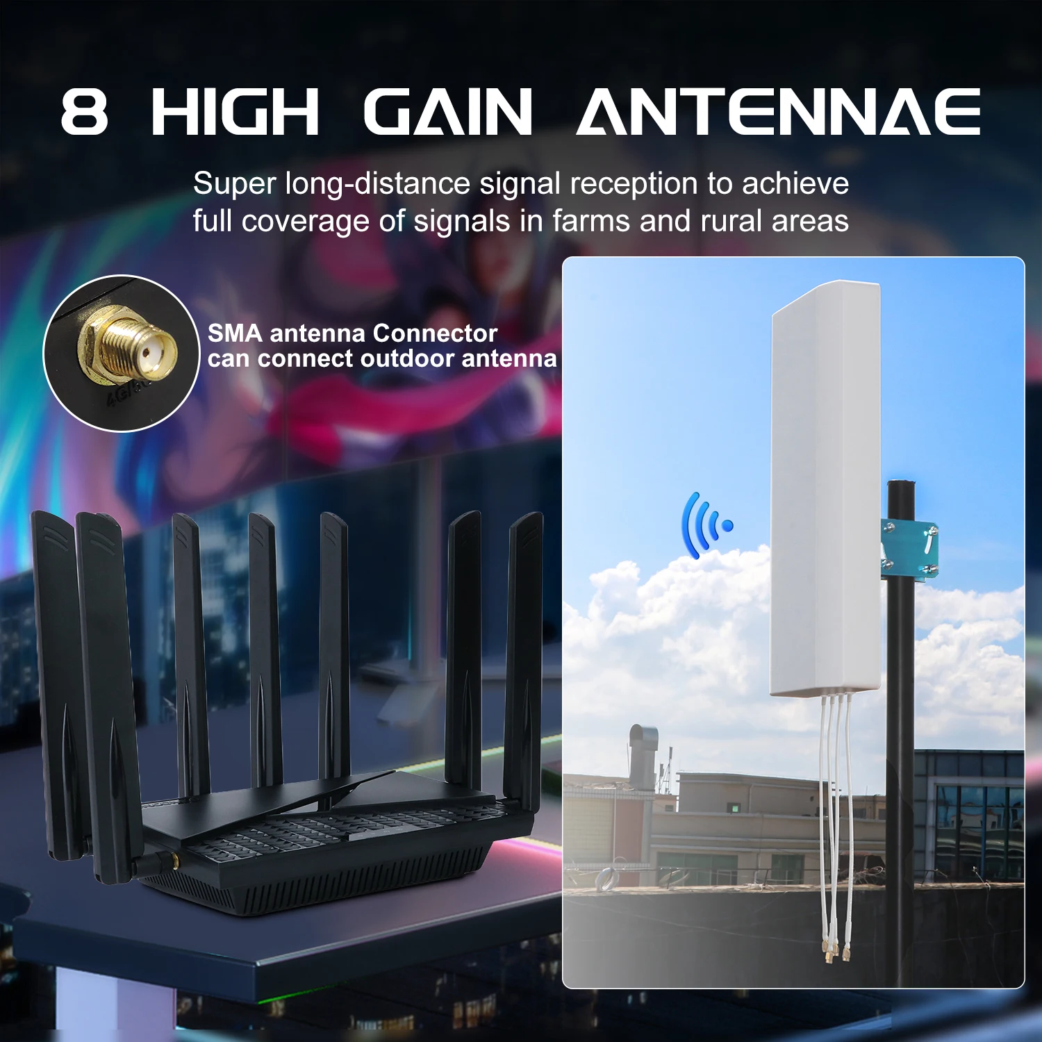 رائجة البيع SUNCOMM SE05 5G راوتر بطاقة SIM المزدوجة AX3000 X62 X75 المنزل مكتب الألعاب عالية السرعة الإنترنت واي فاي 6 5G راوتر