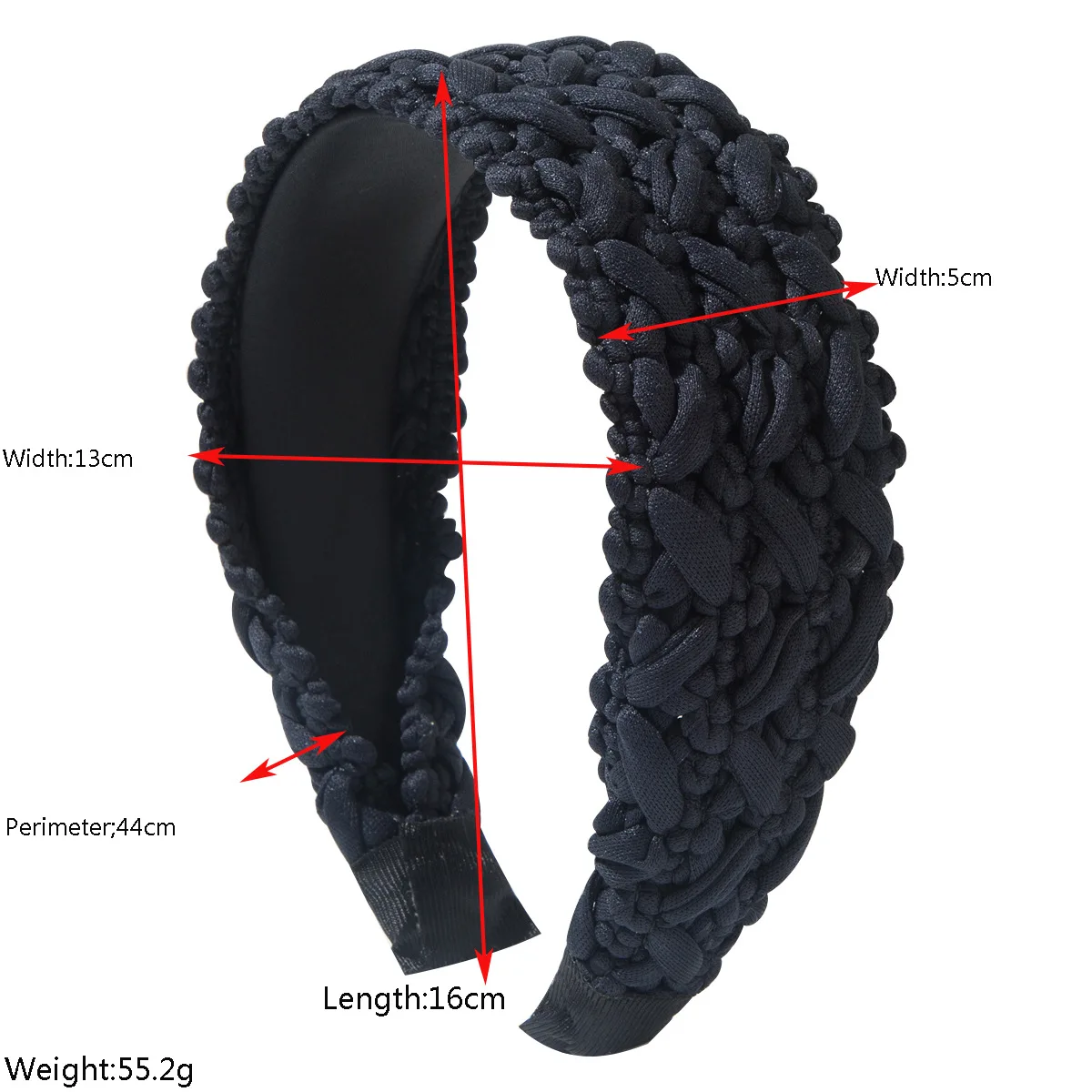 Korean Fashion Braided Wide Hairband Sweet Woven Braid Headband Face Slimming Hair Hoop Elegant Hair Accessories view 2