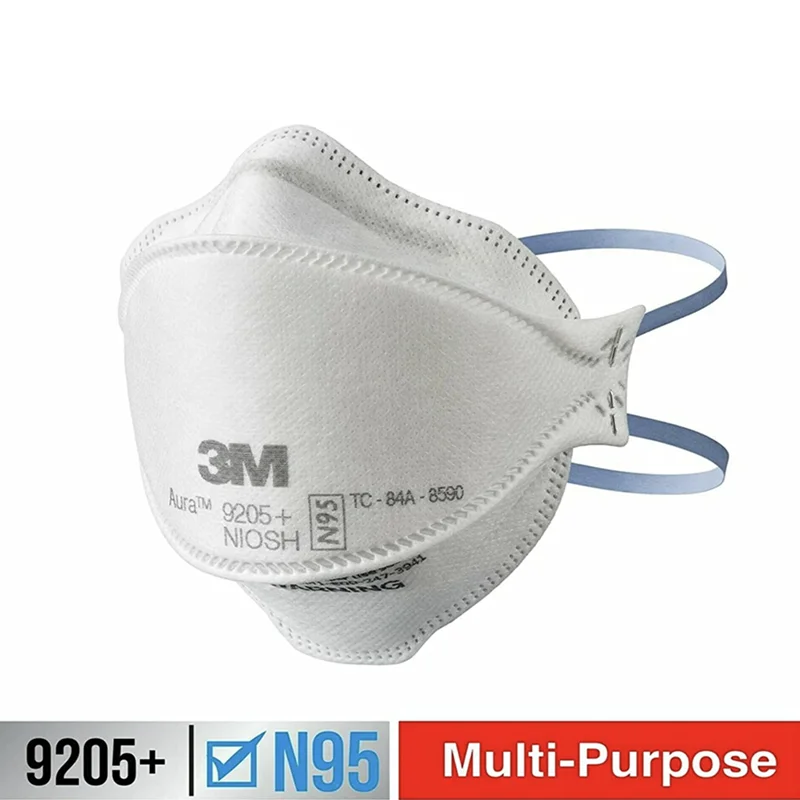 3M 9205+ Aura N95 Particulate Respirator NIOSH Approved Anti Toxic Powder Dust Industry