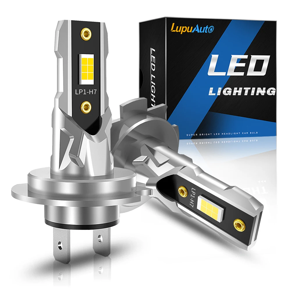 2Pcs H7 Led-leuchten 3570 CSP 16000Lm 60W Scheinwerfer Birne Für Auto 6000K Weiß Tagfahrlicht automobil Lampe Plug & Play H7 Lüfterlose Led