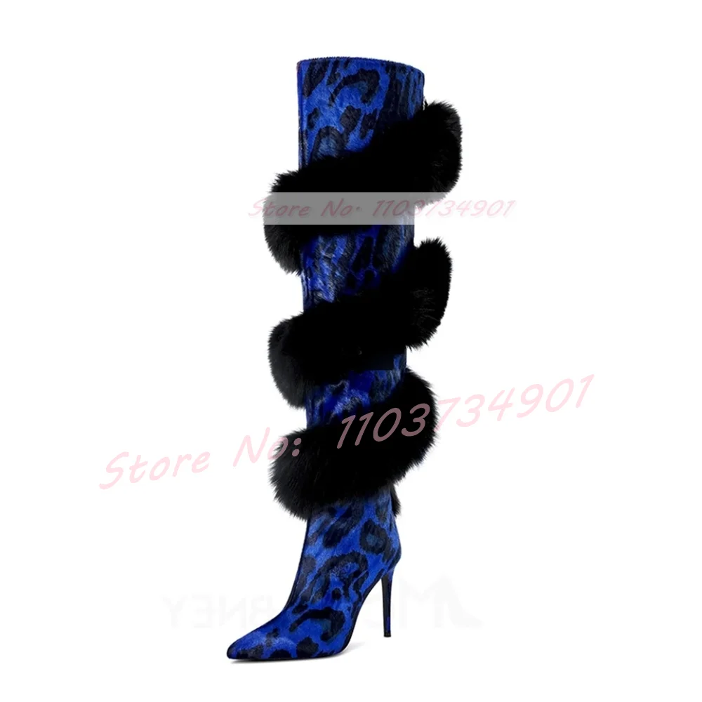 Botas de pele sintética com lantejoulas para mulheres, botas acima do joelho, dedo apontado, zíper traseiro, saltos altos finos, senhoras elegantes, sapatos sensuais, na moda