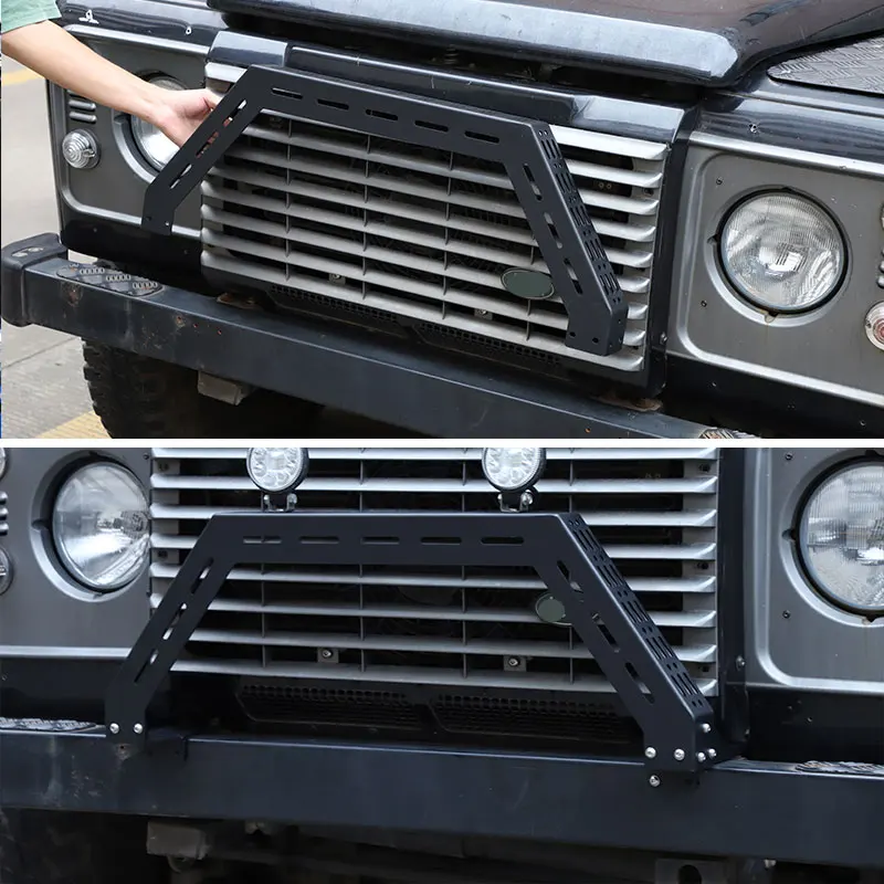 

Suetlcoity для Land Rover Defender 04-18 углеродистая сталь + алюминиевый сплав черный автомобильный бампер A Bar Bull Nudge Bar автомобильные аксессуары