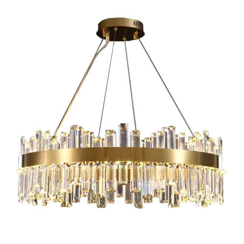 

Nordic creative atmosphere light luxury crystal lamp post-modern bedroom chandelier