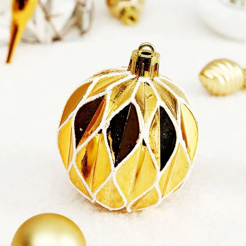 73pcs Plastic Painted Christmas Balls Pendant Electroplated Reusable Christmas Hanging Balls Set Shatterproof Elegant