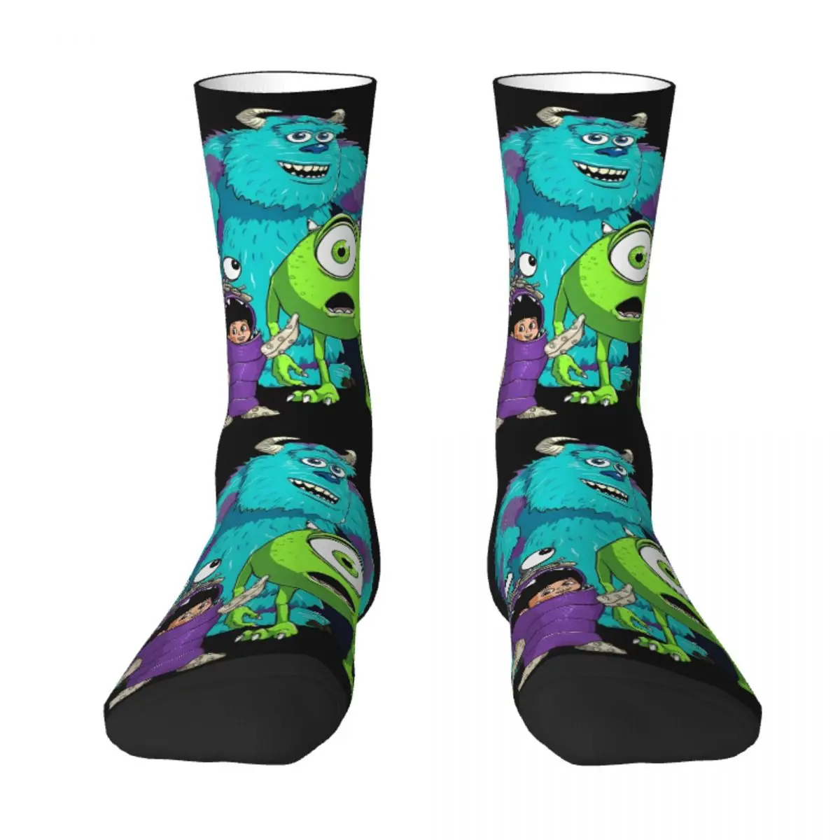 Monsters Inc University Sullivan Boo Socks Trendy Stockings Men Soft Breathable Skateboard Socks Autumn Graphic Anti Skid Socks