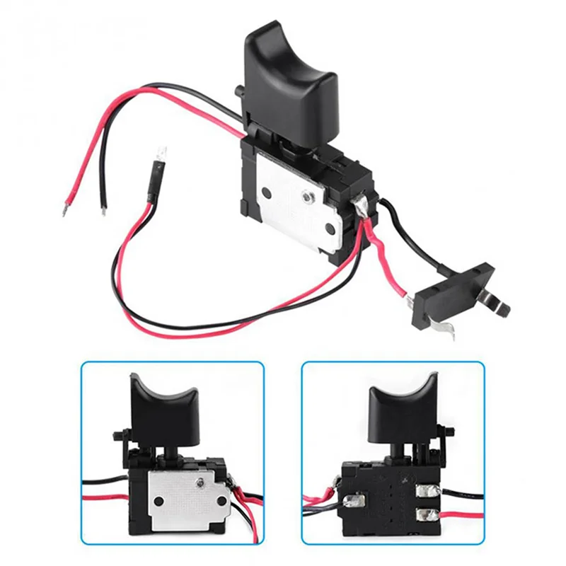 ABUI-6X DC7.2-24V Trapano elettrico Interruttore Trapano a batteria Pulsante di controllo della velocità Trigger Light Parti di utensili elettrici per
