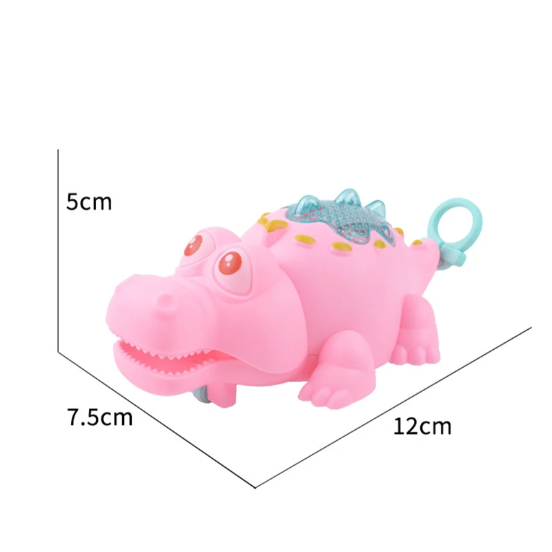 1Pcs Children Cartoon Crocodiles Pull Back Car Toys Creative Kids Pulling The Cord Light-up Toys Fun Pull Back Car Toys Gifts