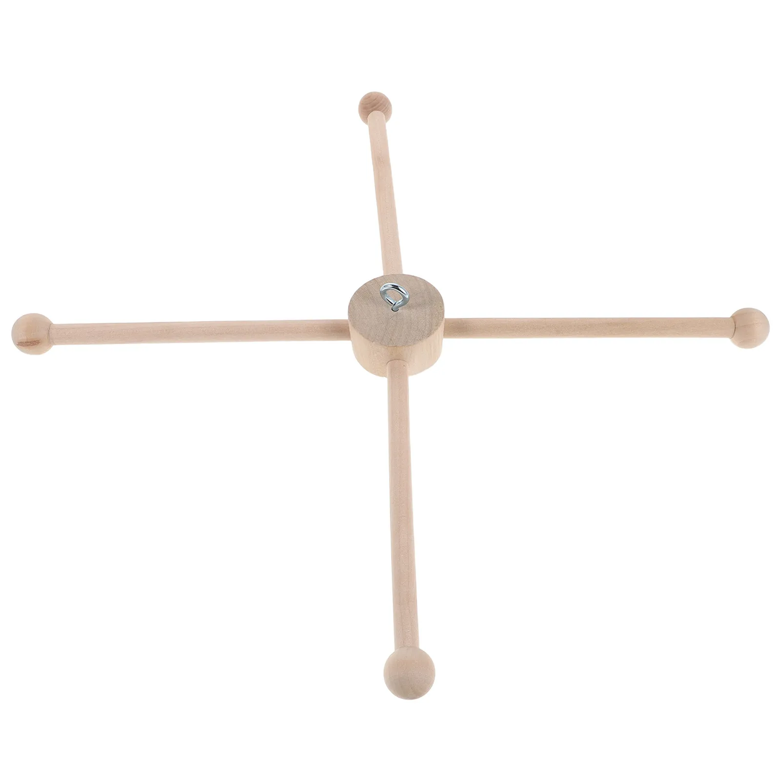 Tabletop Wind Chime Stand Wooden Mobile Frame Kit Unfinished Natural Wood for Crib Nursery Indoor Outdoor Garden Porch