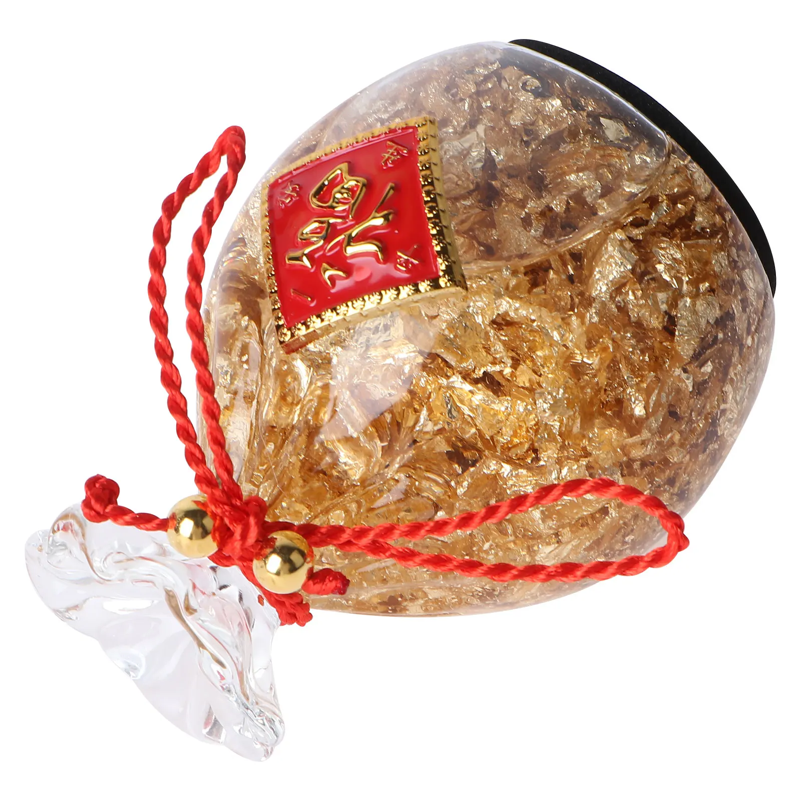 Gold Foil Crystal Bag Decor Desktop nament Wedding Adornment Gift Decoration Mini Model Practical Use Bright Color