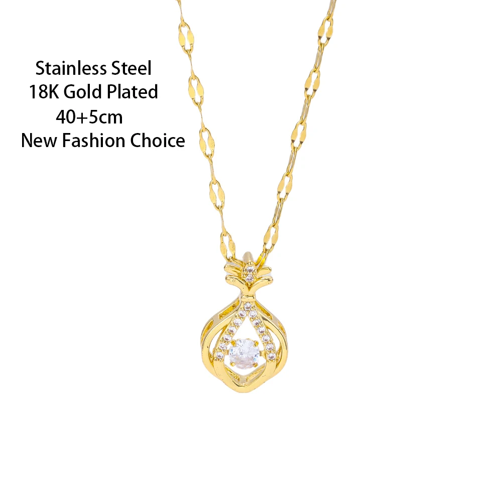 Sweet Sexy Beating Heart Series Sachet Pendant Necklaces For Women Luxury Fashion Female Stainless Steel Clavicle Chain Jewelry