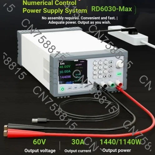 High Power 1440W Bench PSU For Battery Charging & Testing，Programmable Lab Supply RD6030-Max 60V 30A