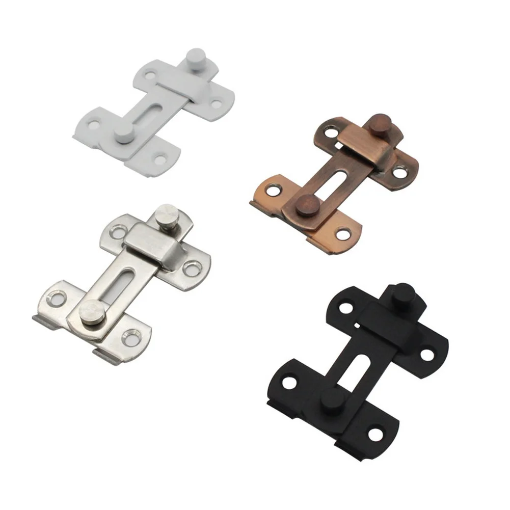 180 Degree Sliding Barn Door Latch Stainless Steel Door Latch Pet Cage Lock-Pin Window Door Latch Plug- Baby Safety Latch