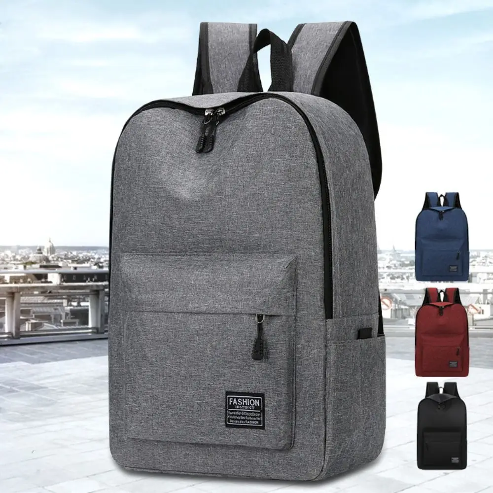 High Quality Oxford Cloth Versatile Backpack Black Grey Blue Red 15 inches Computer Bag Washable Travel Bag Unisex