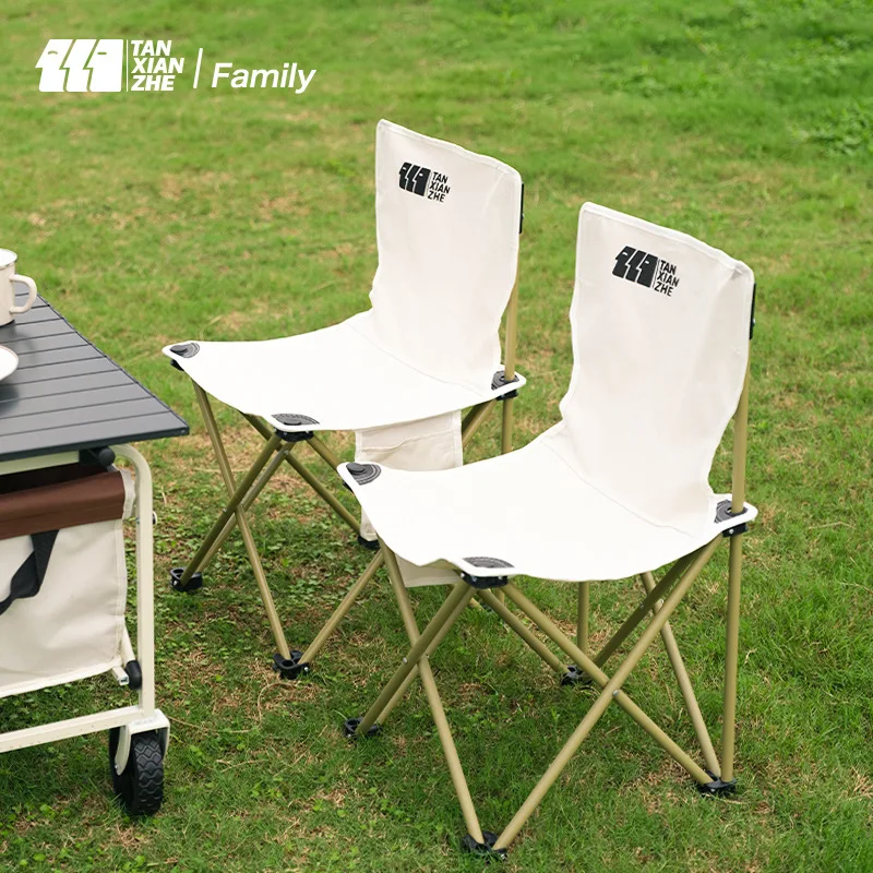 

Explorer Folding Chair Portable Outdoor Camping Picnic Seat Backrest Lightweight Compact Stool for Hiking Fishing Travel Comfort