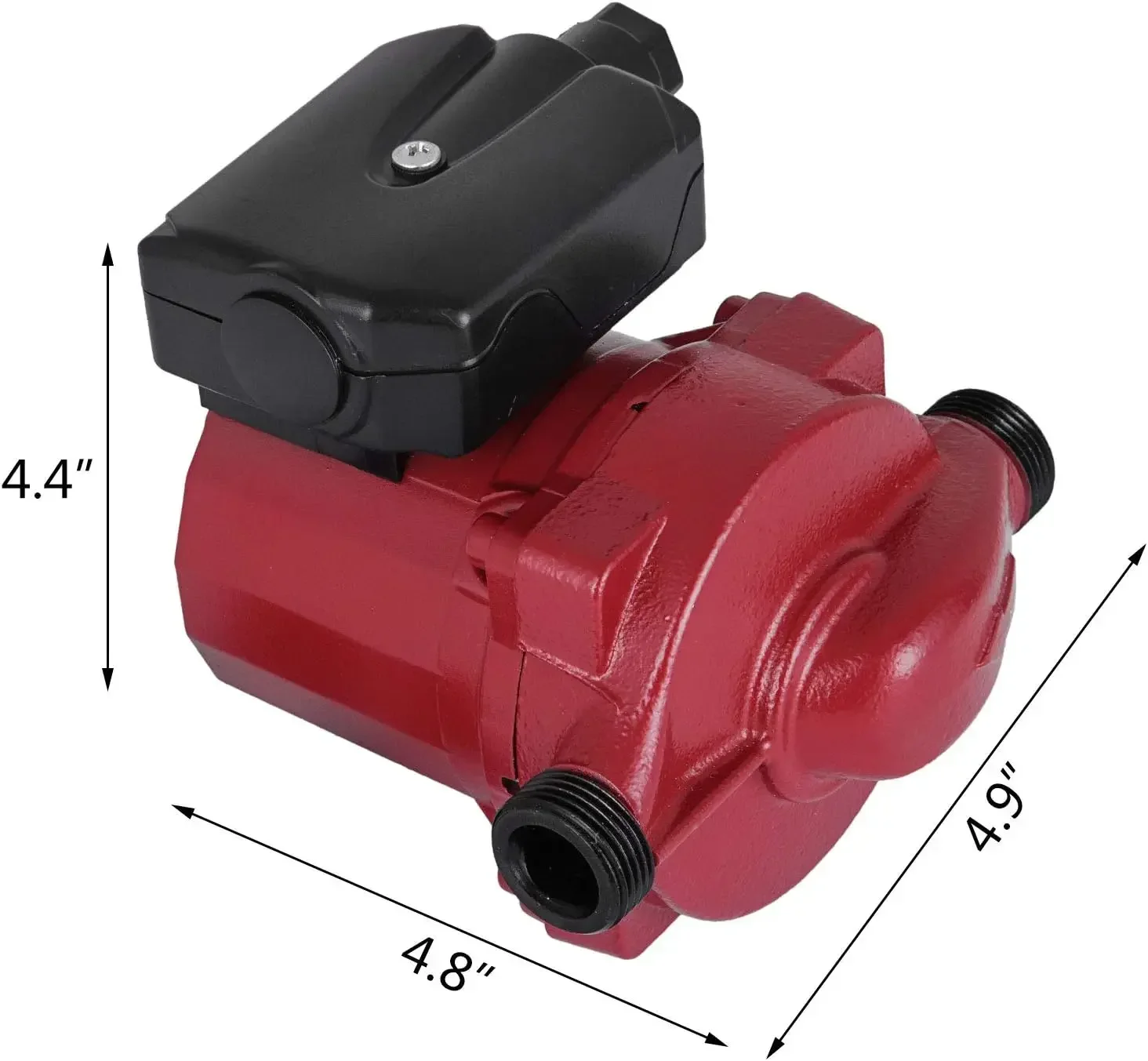 93W 110V Water Circulator Circulating Pump NPT 3/4" w/Brass Fittings, 3-speed Control Recirculation 9.5 Gpm RS15-6