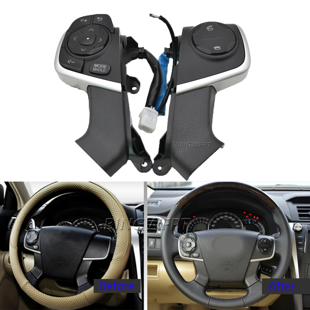 High Quality Steering Wheel Button For Toyota Camry (HYBRID) ACV51 ASV5 AVV50 GSV50 2012-2016 Multimedia Audio Control Switch view 5