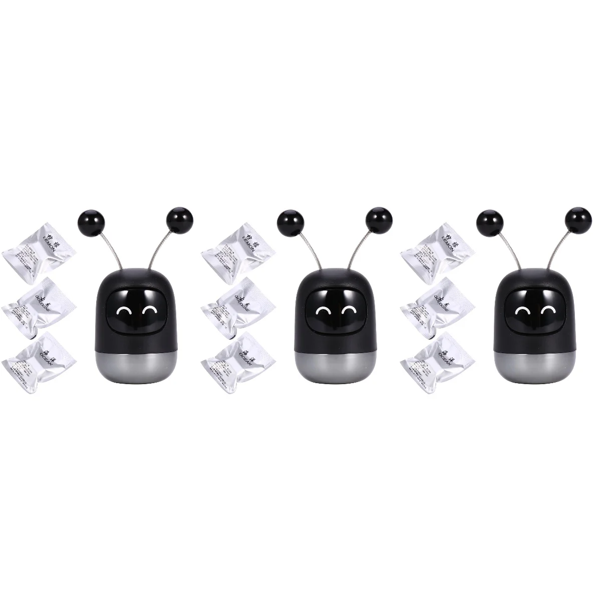 3pcs Robot Shape Creative Air Vent Decorations Aroma Clip Car Perfumes Clip