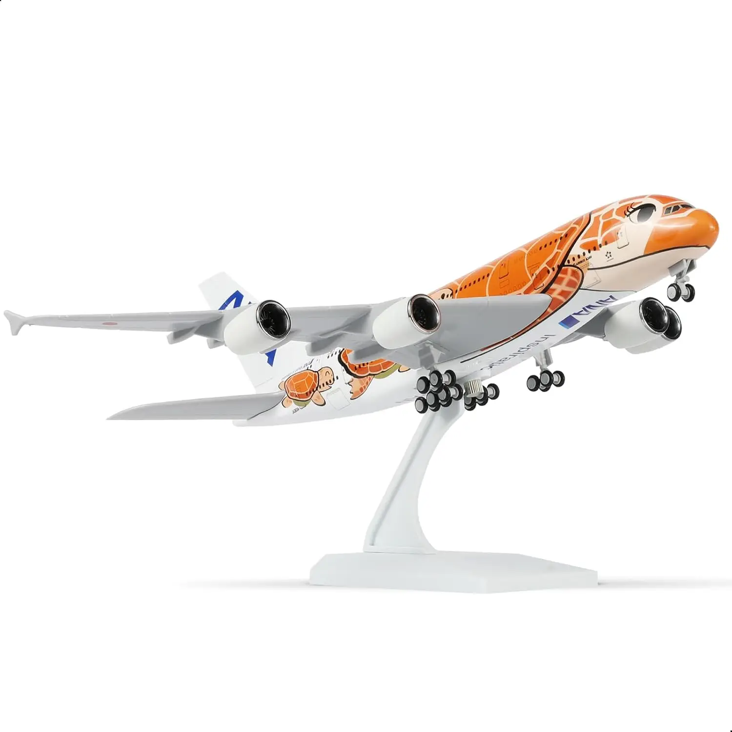 

Модель самолета ANA Turtle A380 (30 см, масштаб 1:240) из смолы, сувенир для взрослых, подарок для любителей авиации, декор для дома или офиса.
