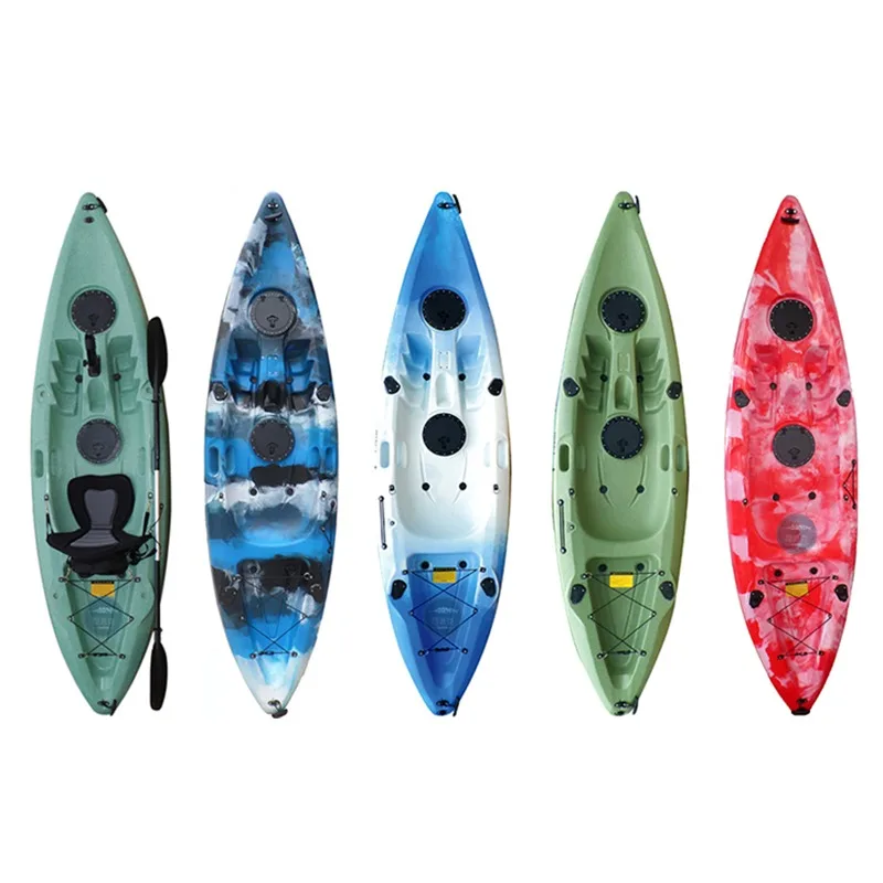 زورق سميك قابل للنفخ لشخصين - كاياك على الطراز العائم، متين للبحيرات والأنهار، سهل النفخ