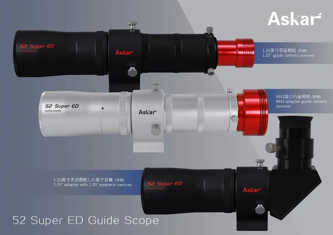 Askar 52mm F/4.8 Super ED Guiding Telescope Optical Accessory for Stargazing And Astronomical Observing