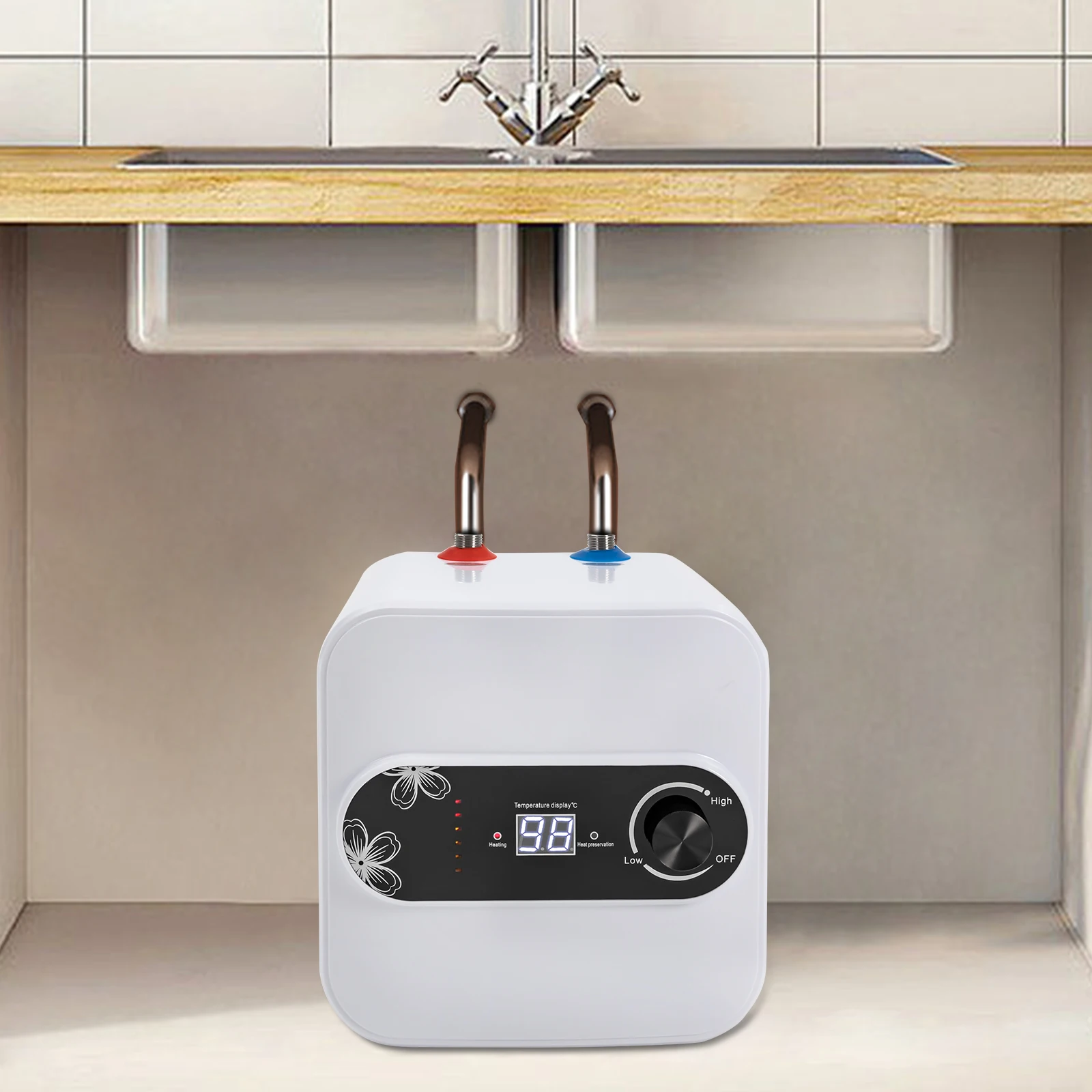 

1.5KW Electric Mini-Tank Water Heater for RV Trailer Kitchen Under Sink Counter