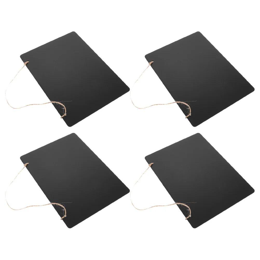 

4Pcs Wooden Chalkboard Signs Double Sided Hanging Message Board for Kitchen Home Wedding Party Decor Double-Sided Chalkboard Set