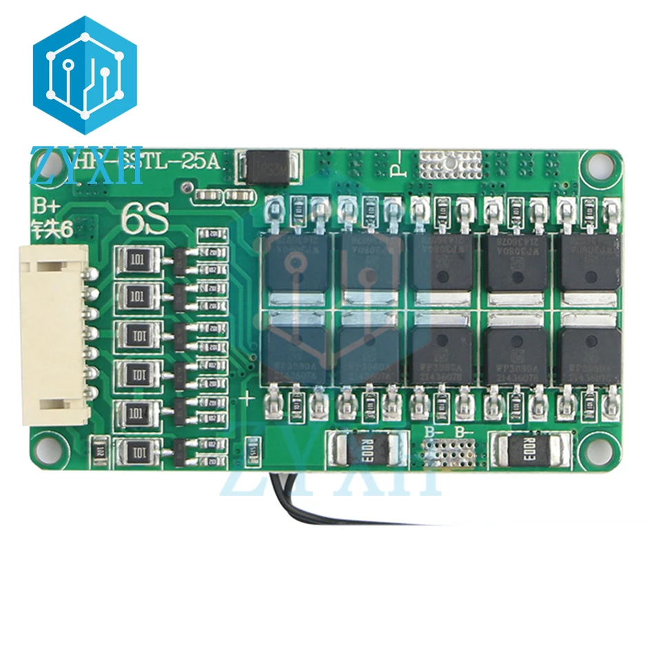 Lifepo4 BMS 6S 19.2V 15A 20A 25A 3.2V płyta ładowania baterii z balansem korektor temperatura NTC ochrona dla Ebike/Escooter