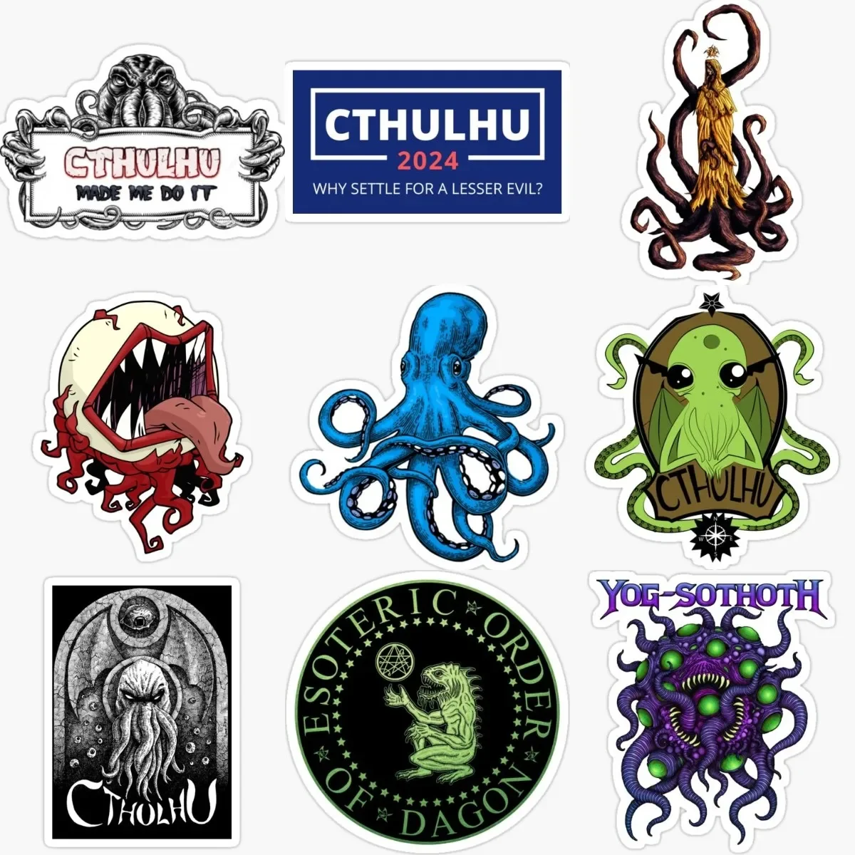 

Cthulhu Great Old Ones Octopus Creative PVC Accessories Sticker for Decorate Car Van Truck Bicycle Helmet Bumper Window Decal