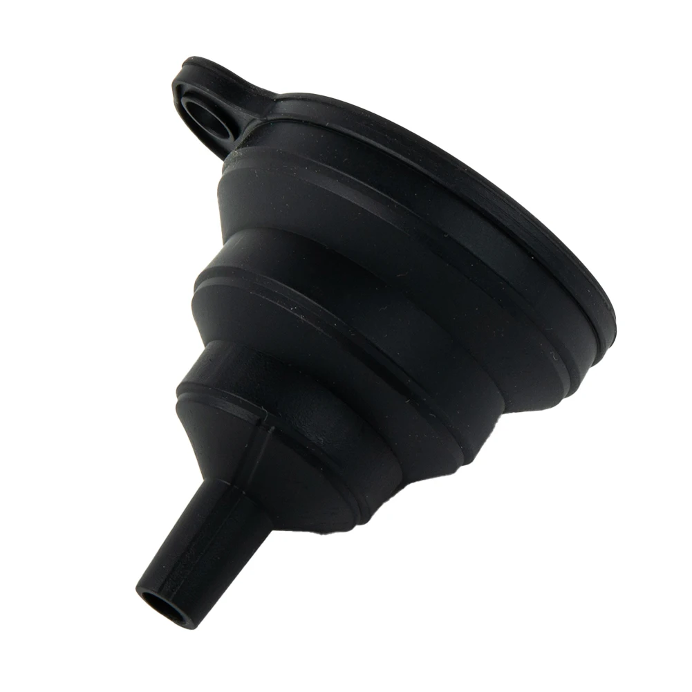 Car Funnel Collapsible -20°C To 220°C Suspended 12g Wash Coolant 7cmX6cm Black Foldable Funnel Gasoline Diesel