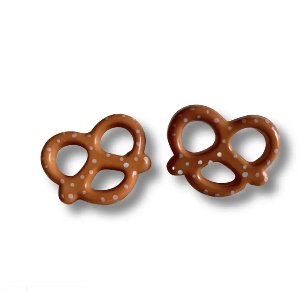 Large Salted Pretzel Doll Play Food Stud Earrings - Foodie Jewelry -  Pretzels Baker Bread Twists Dough Ears